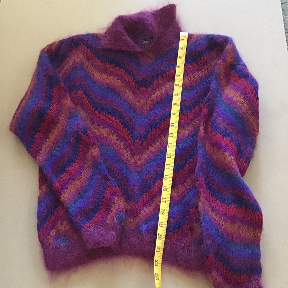 Vintage Jeanne Pierre Pullover Multicolor Design Sweater Size S Hand Knit - Picture 8 of 9
